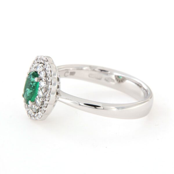 Anello Smeraldo Contorno Diamanti Crivelli - immagine 5