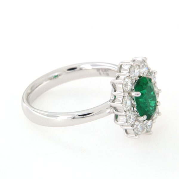 Anello Smeraldo Contorno Diamanti Crivelli - immagine 4
