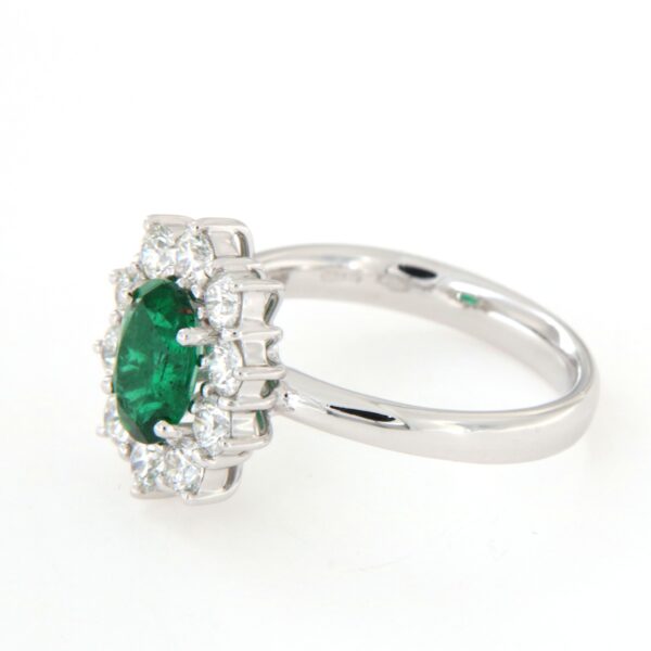 Anello Smeraldo Contorno Diamanti Crivelli - immagine 5