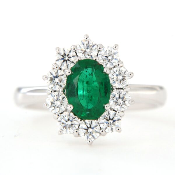 Anello Smeraldo Contorno Diamanti Crivelli - immagine 7