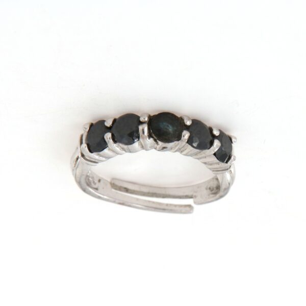 Anello Argento Zirconi Neri Oroshop