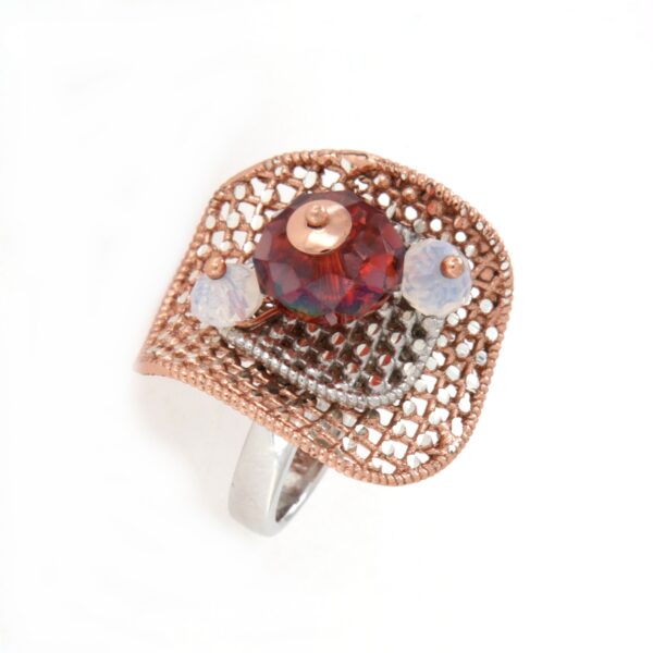 Anello Argento Pietre Colorate Boccadamo