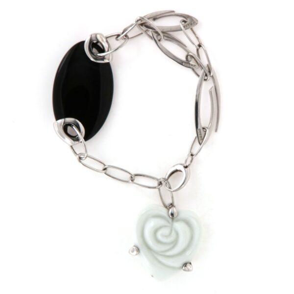 Bracciale Catena Cuore Rosa Quarzo Campagnolo
