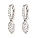 Orecchini Monachina Oro Bianco Diamanti Crivelli