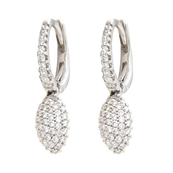 Orecchini Monachina Oro Bianco Diamanti Crivelli