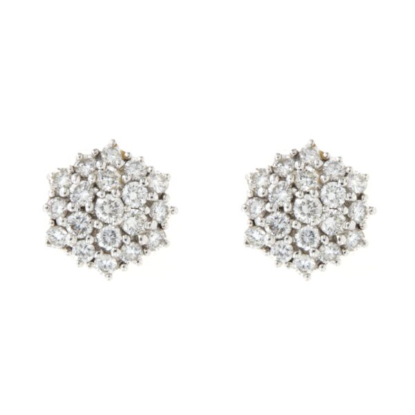 Orecchini Moretta Oro Bianco Diamanti Crivelli
