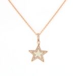 Collier Oro Stella Smalto Bianco Diamanti Crivelli