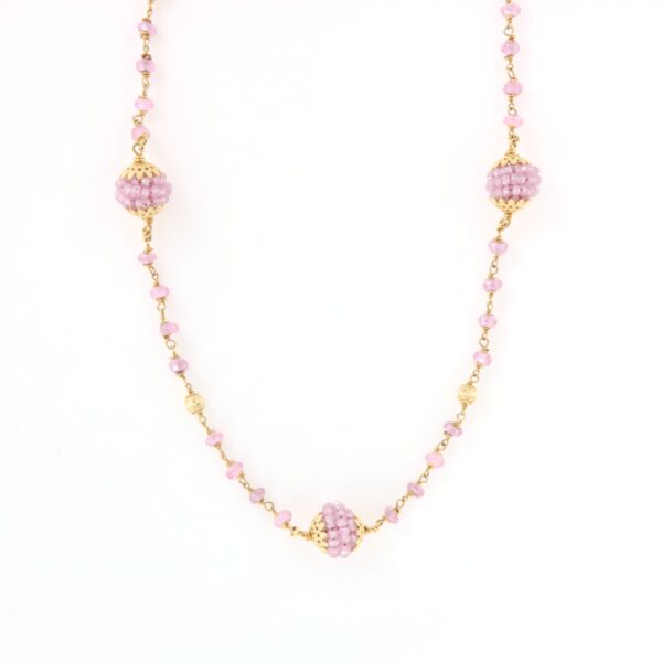 Collana Oro Giallo Quarzo Rosa Sun Day - immagine 5