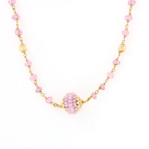 Collana Oro Giallo Quarzo Rosa Sun Day - immagine 4