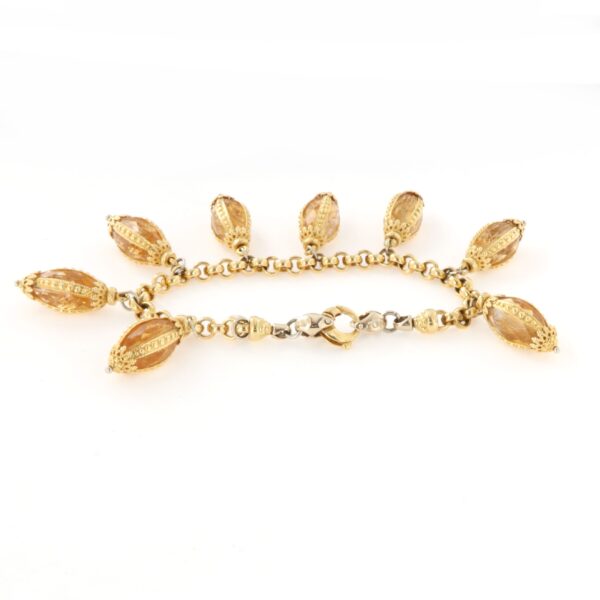 Bracciale Catena Oro Gaillo Charms Citrino Sun Day - immagine 5