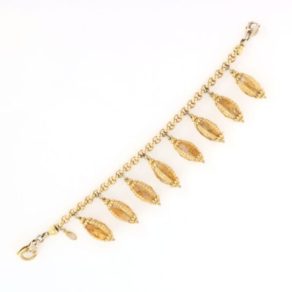 Bracciale Catena Oro Gaillo Charms Citrino Sun Day - immagine 4