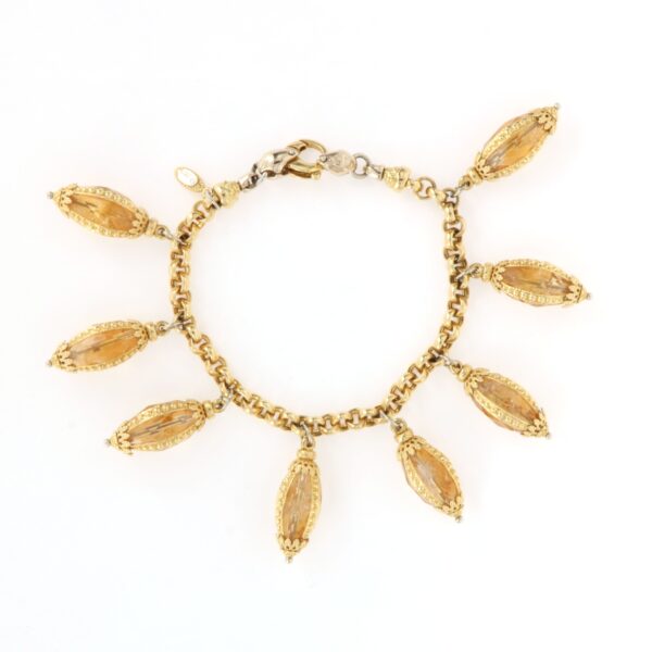 Bracciale Catena Oro Gaillo Charms Citrino Sun Day - immagine 3
