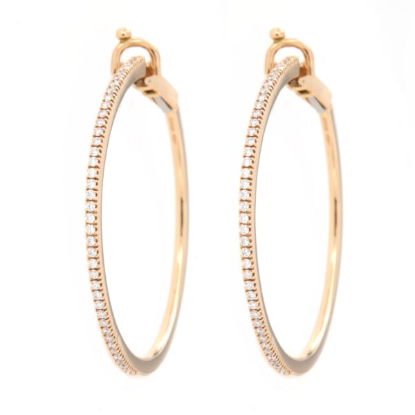 Orecchini Cerchio Oro Rosa Diamanti