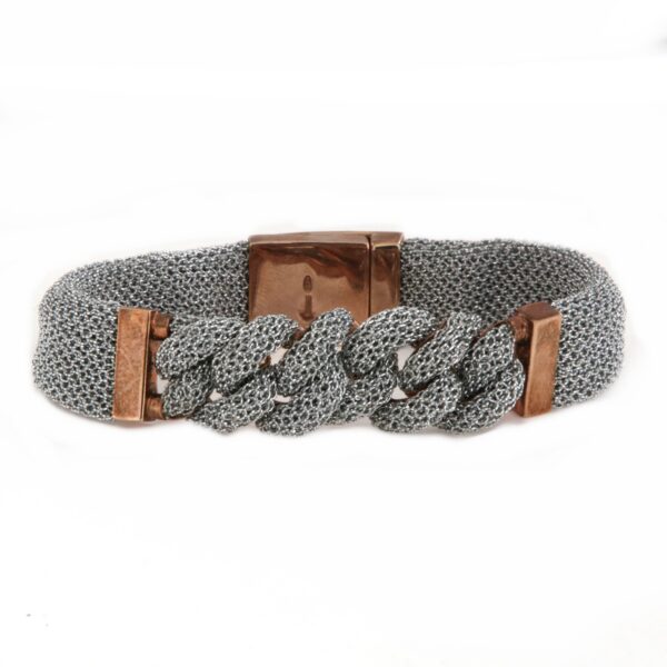 Bracciale Argento Rosato Tessuto Adami & Martucci