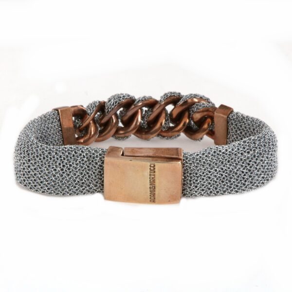 Bracciale Argento Rosato Tessuto Adami & Martucci - immagine 3