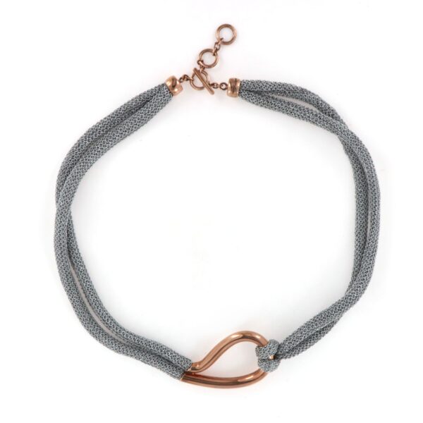 Collana Argento Rosato Tessuto Adami & Martucci