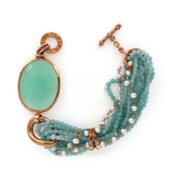 Bracciale Argento Quarzo Verde Acqua Vanto - immagine 3