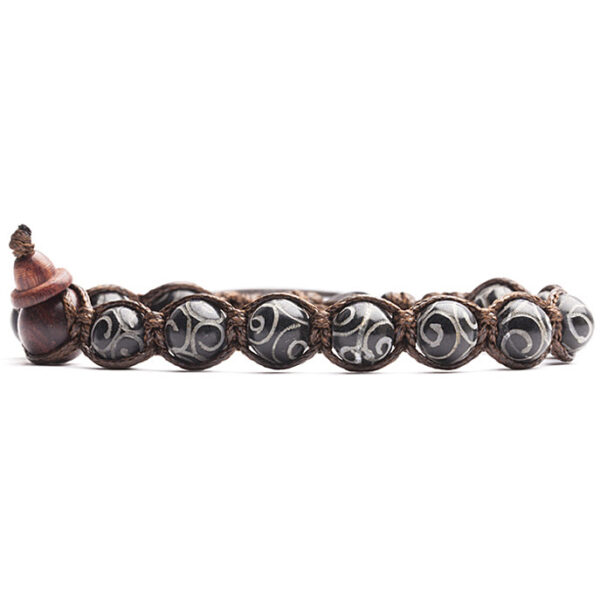 Bracciale Tamashii Giada Nera Incisa BHS900-145