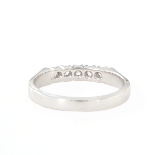 Anello Veretta Oro Bianco 5 Diamanti Crivelli - immagine 5