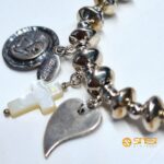 Bracciale Croce Cuore Angelo Argento Onice Vanto - immagine 4