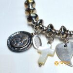 Bracciale Croce Cuore Angelo Argento Onice Vanto - immagine 5