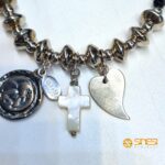 Bracciale Croce Cuore Angelo Argento Onice Vanto - immagine 7