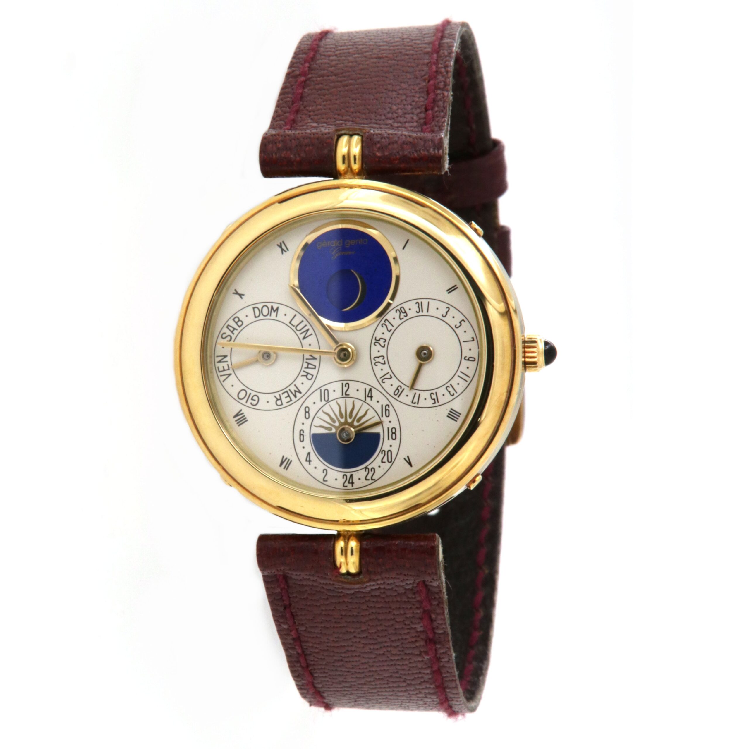 Orologio Gerald Genta Uomo Oro Fasi Lunari 2746 - Oroshop
