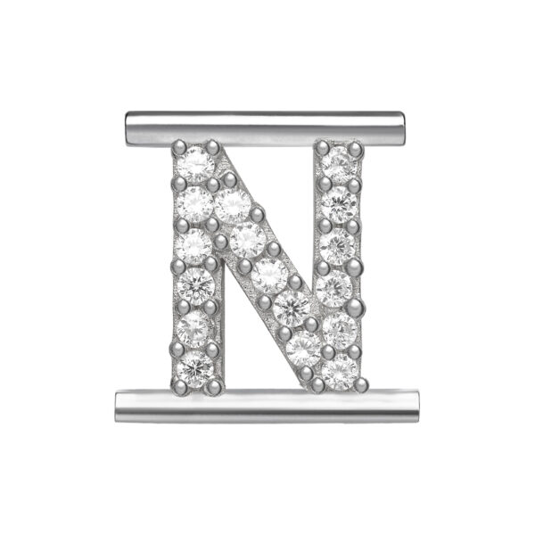 Charm Eleonora Giordani Lettera N Argento Zirconi