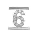 Charm Eleonora Giordani Numero 6 Argento Zirconi