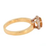 Anello Cuore Topazio Giallo Pavè Diamanti Crivelli - immagine 3