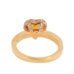 Anello Cuore Topazio Giallo Pavè Diamanti Crivelli - immagine 4