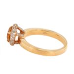Anello Cuore Topazio Giallo Pavè Diamanti Crivelli - immagine 5