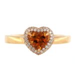 Anello Cuore Topazio Giallo Pavè Diamanti Crivelli - immagine 7