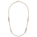 Collana Lunga Multifilo con Maglie Ovali