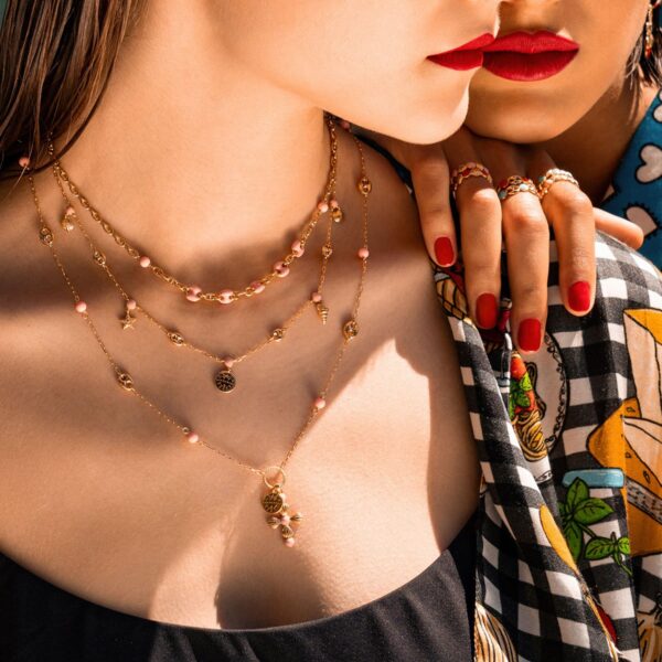 Collana Rue des Mille Charms Conchiglie Rosa - immagine 3