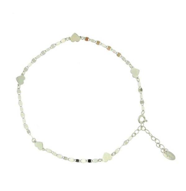 Cavigliera Amen Donna Cuori Silver CAVCUB
