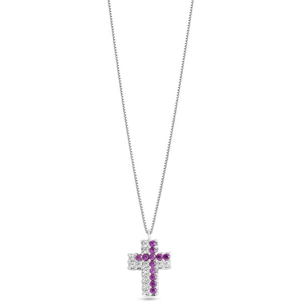Collana Ambrosia Donna Oro Croce Zirconi AGZ282