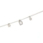 Bracciale Versari Lettera D Zirconi Argento Stella