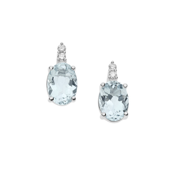 Orecchini Comete Oro Acquamarina Diamanti ORQ231
