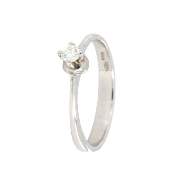 Anello Solitario Oro Bianco Diamante Crivelli - immagine 6
