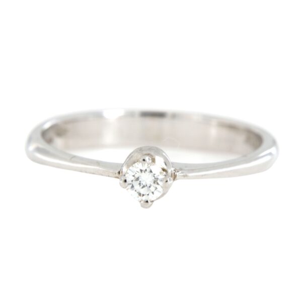 Anello Solitario Oro Bianco Diamante Crivelli - immagine 7