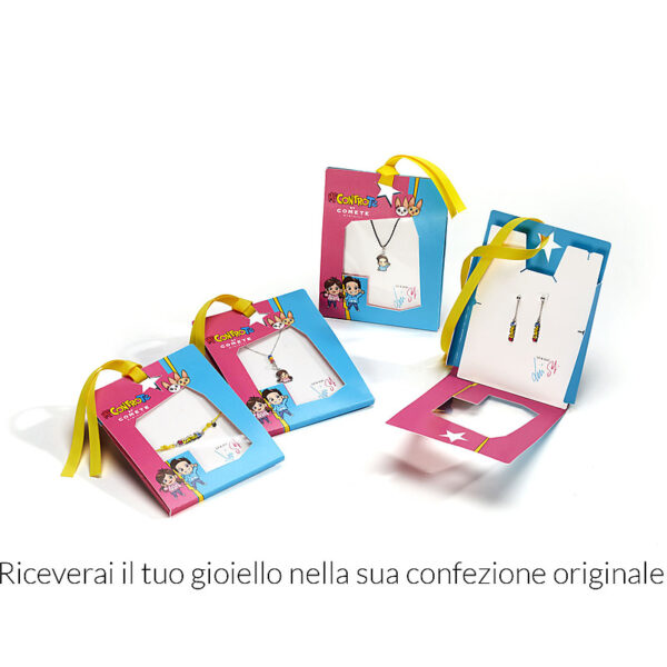 Orecchini Comete Me Contro Te Cuore Logo ORA184 - immagine 2