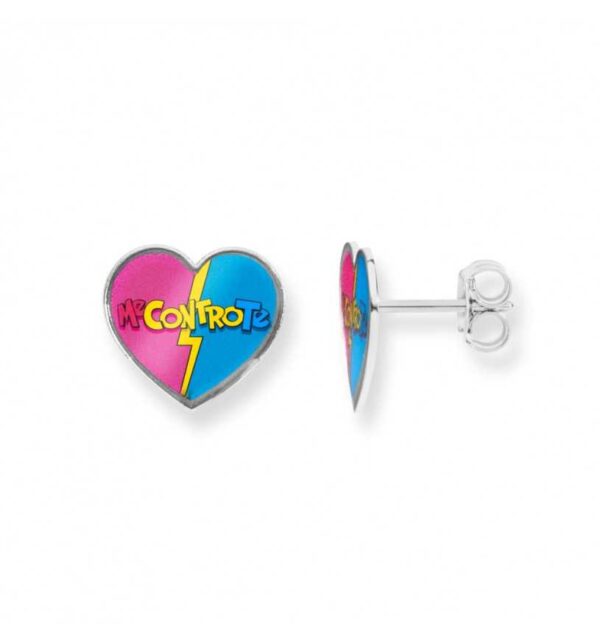 Orecchini Comete Me Contro Te Cuore Logo ORA184