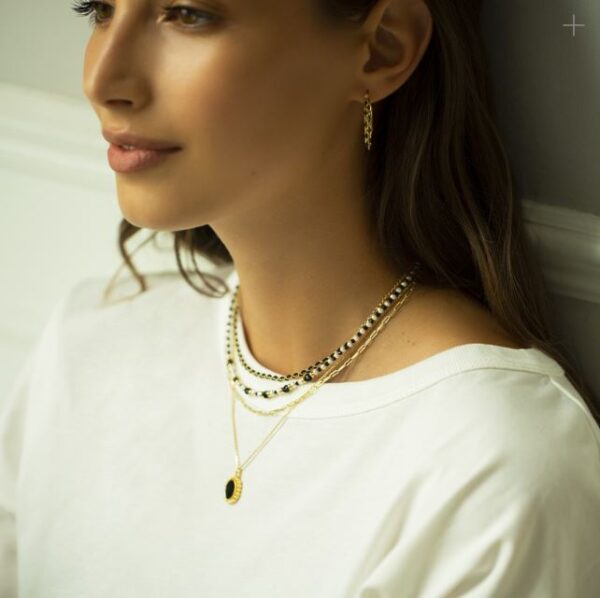 Collana Alisia Donna Dorata Smalto Madreperla - immagine 3