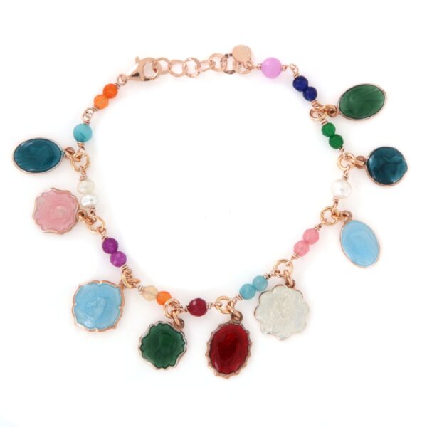 Bracciale Sacramore Pietre Multicolor Santi Smalta
