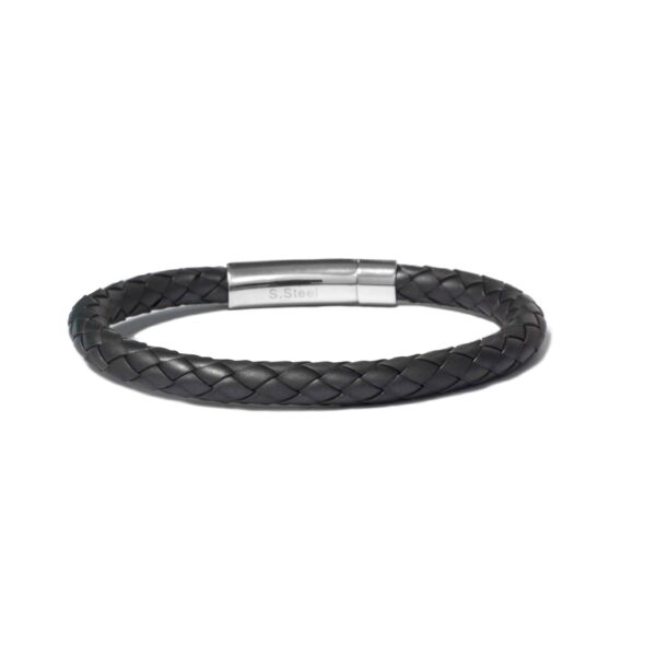 Bracciale Borsari Uomo Caucciù Grigio Intrecciato