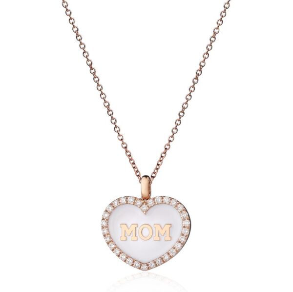 Collana Mom Lisa O Cuore Bianco Forever Unique
