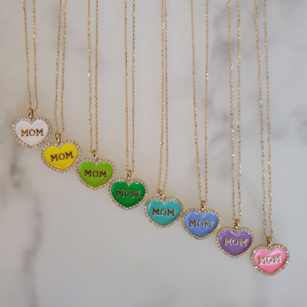 Collana Lisa O Mom Cuore Azzurro Forever Unique - immagine 2