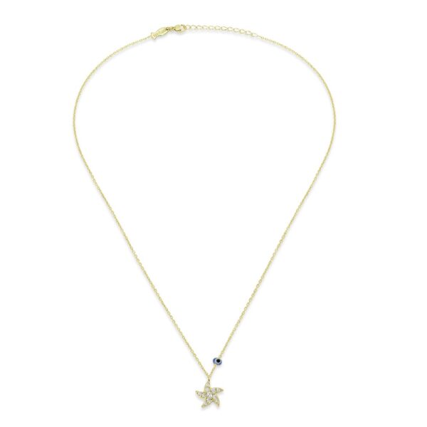 Collana Kurshuni Donna Stella Zirconi Dorata