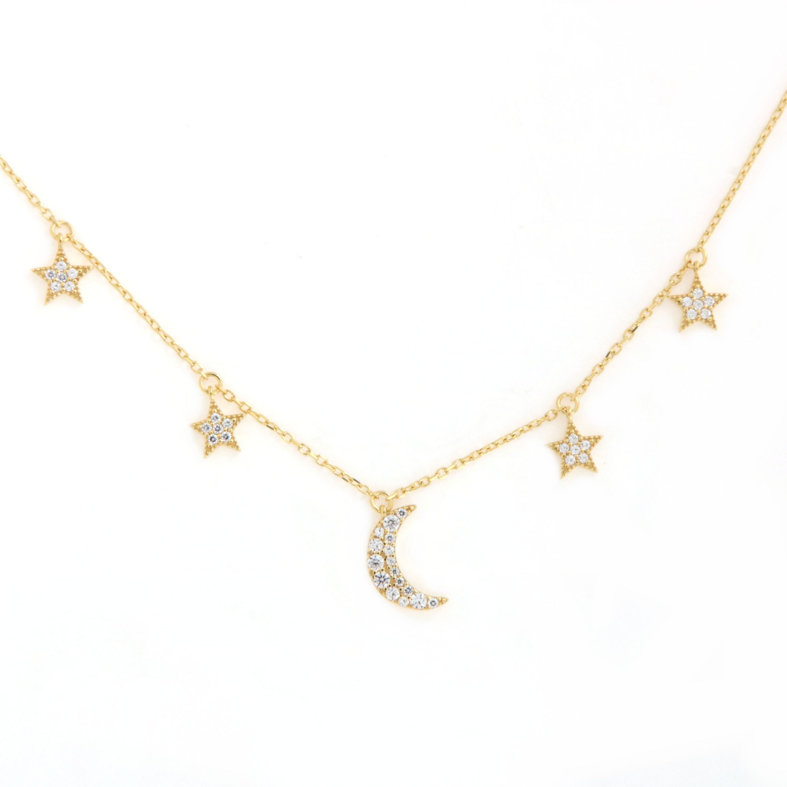 Collana Donna Argento 925 Luna Zirconi Colorati - Foto 5